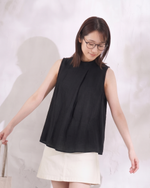 M-2XL スタンドカラー ゆったりAラインタンクトップ