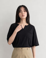 ゆったりドロップショルダーポケットTシャツ