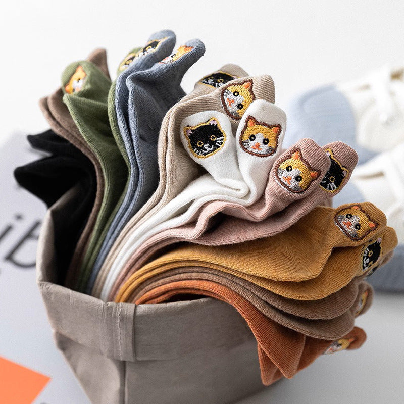 新商品をピックアップ 汗吸収 無地 刺繍 動物柄 ソックス