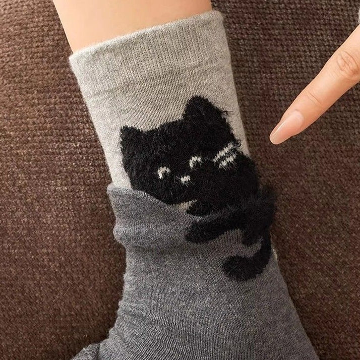 カートゥーン 動物柄 汗吸収 ソックス