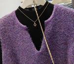 3色展開｜シャギー起毛・深Vネックニットベスト
