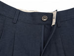 【全3色】S~XL ハイウエストタックワイドスラックス