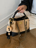 【全3色】キルティング切り替えチェーン ショルダー・斜め掛けバッグ