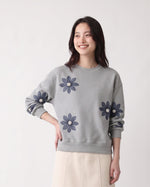 【秋新作】S~3XL 立体フラワー ルーズスウェット