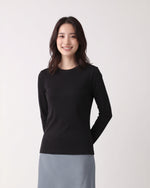 クルーネック スリムフィット 長袖Tシャツ