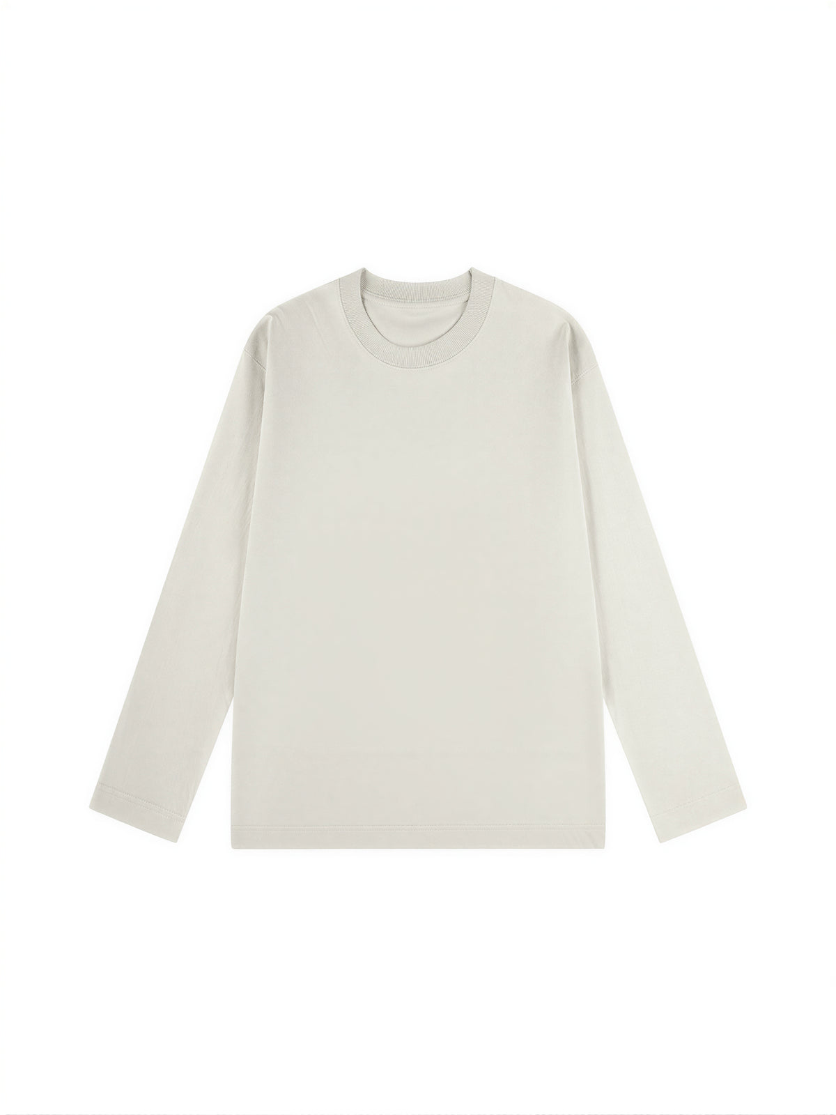 クルーネック ストレートシルエット ゆったり 長袖Tシャツ