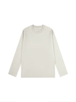クルーネック ストレートシルエット ゆったり 長袖Tシャツ