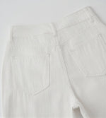 S~XL ハイウエスト 落ち感ワイドデニムパンツ