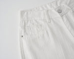 S~XL ハイウエスト 落ち感ワイドデニムパンツ