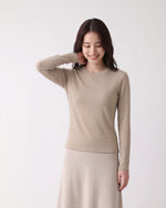 クルーネック スリムフィット 長袖Tシャツ
