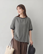 M-2XL ゆったりドロップショルダー チェックプルオーバー