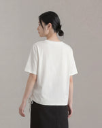 アートプリント サイドドロスト ゆったりTシャツ