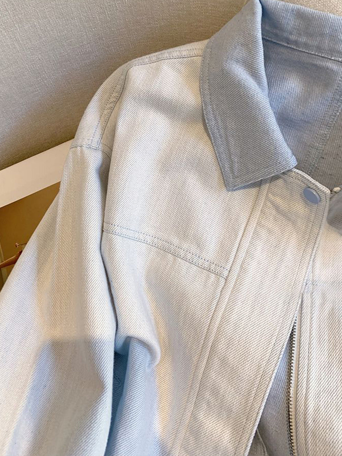 S~XL 配色カラーのショートジャケット