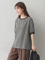 M-2XL ゆったりドロップショルダー チェックプルオーバー