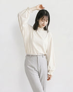 春秋シーズンフレンチウッド耳元長袖Tシャツコーデュロイゆったり長袖