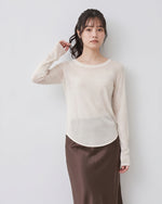 【秋新作】【全2色】S~2XL ラウンドネック スリムフィット インナー 長袖Tシャツ