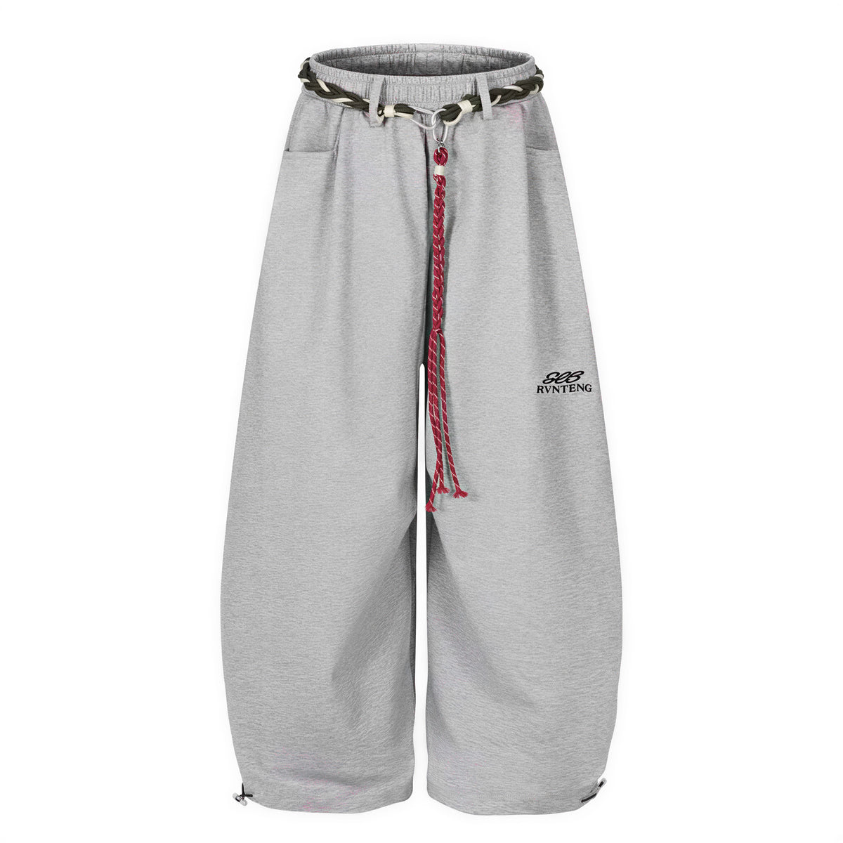 S-2XL ローウエスト チェーン付き ワイド スウェットパンツ
