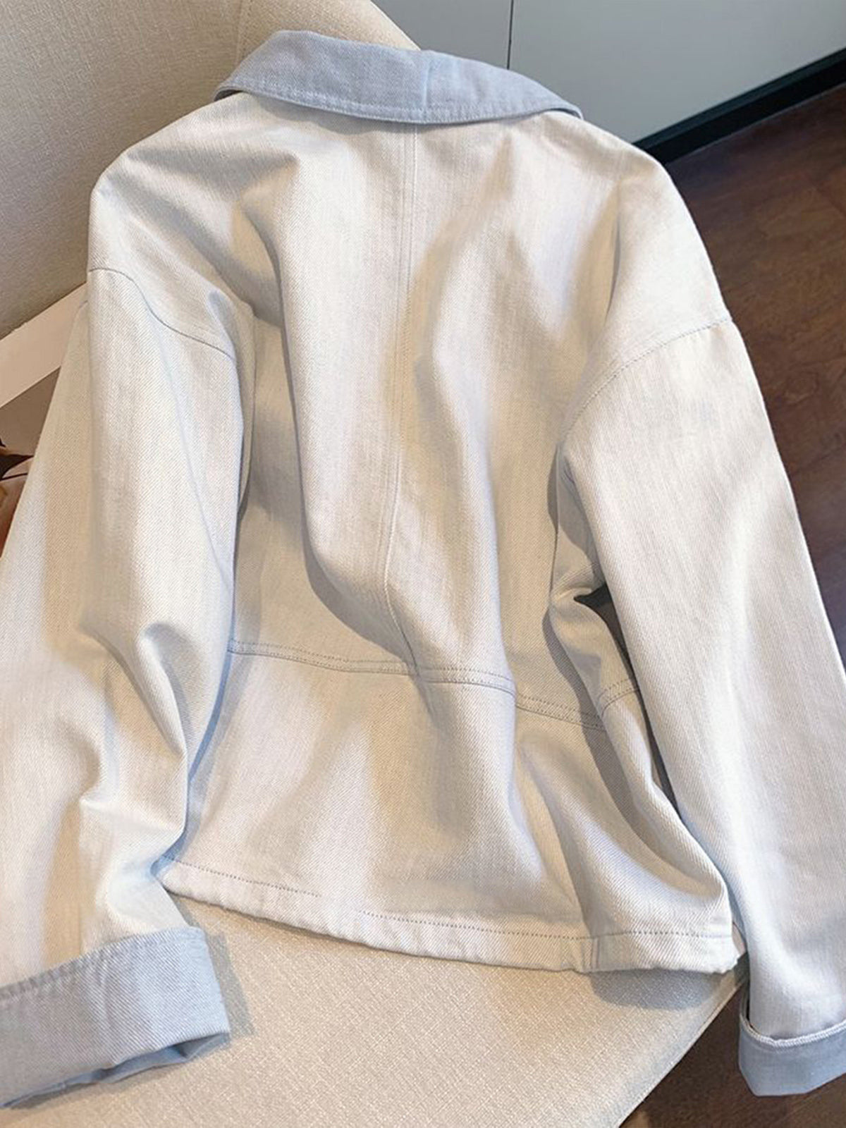 S~XL 配色カラーのショートジャケット