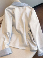 S~XL 配色カラーのショートジャケット