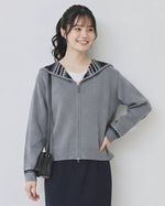 【秋新作】S~2XL フード付きジャカード ダブルジップ カーディガンニット