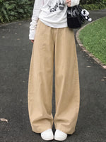 ルーズカーブワイドカーゴパンツ-カーキ-2XL