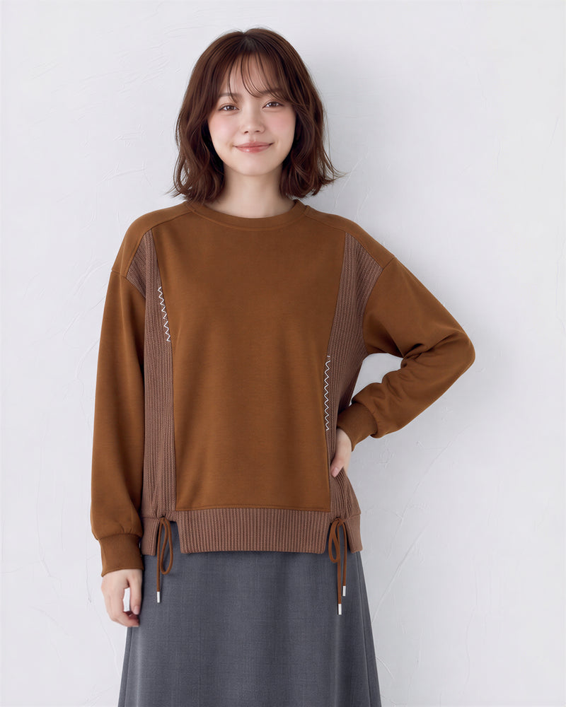 M~2XL 切り替えドローストリング リブスウェット