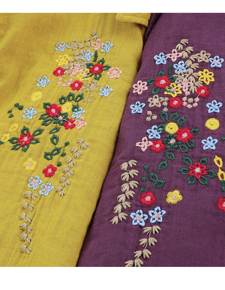 3色展開｜刺繍入り・襟付きルーズシャツ
