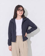 M~3XL ショート丈フード付きシンプルフードジャケット