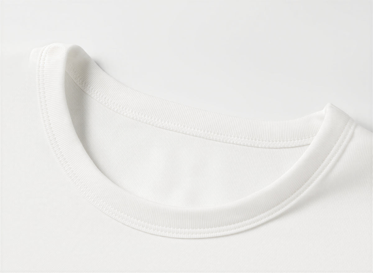スリムフィット クルーネック長袖Tシャツ