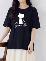 ゆったりドロップショルダー プリントTシャツ