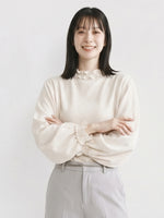 春秋シーズンフレンチウッド耳元長袖Tシャツコーデュロイゆったり長袖