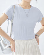 きれいさっぱり！半袖Tシャツクルーネックシックフィットトップス