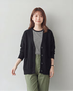 ゆったりドロップショルダー 大きめポケット ニットカーディガン