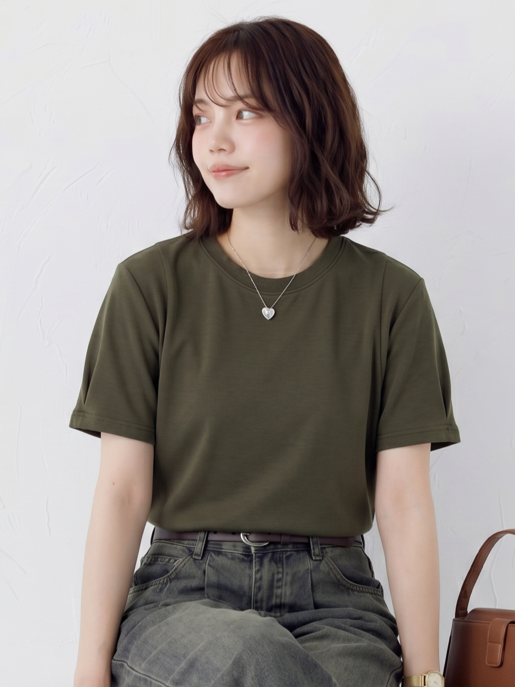 ゆったりとした、袖口のデザイン感！ゆったり半袖Tシャツデザイン感カジュアルトップス