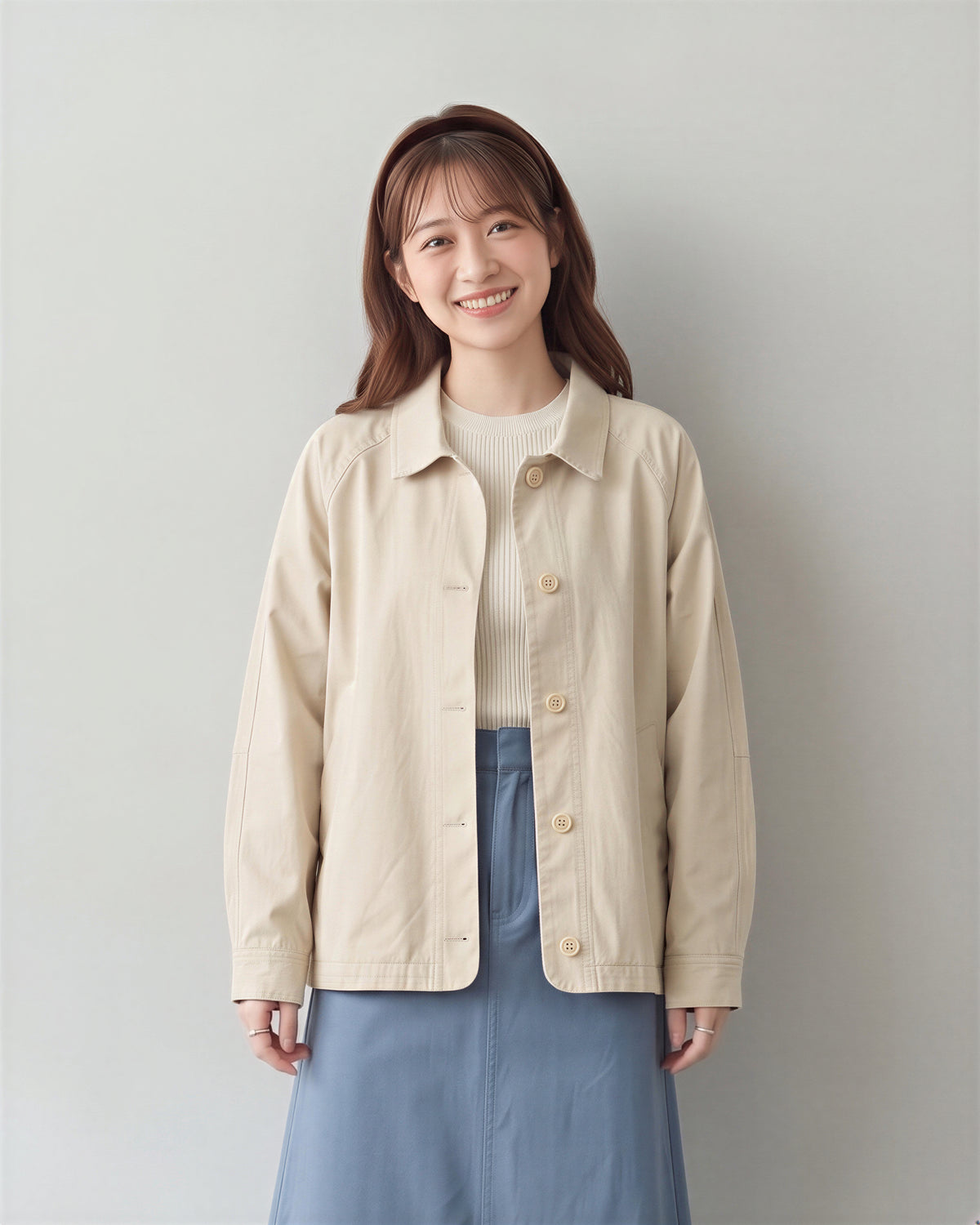 襟付きルーズシルエットジャケット