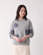 【秋新作】S~3XL 立体フラワー ルーズスウェット