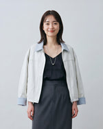 S~XL 配色カラーのショートジャケット