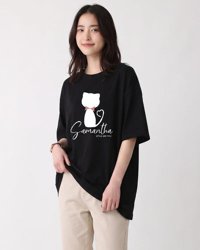 ゆったりドロップショルダー プリントTシャツ