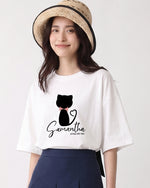 ゆったりドロップショルダー プリントTシャツ