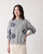 【秋新作】S~3XL 立体フラワー ルーズスウェット