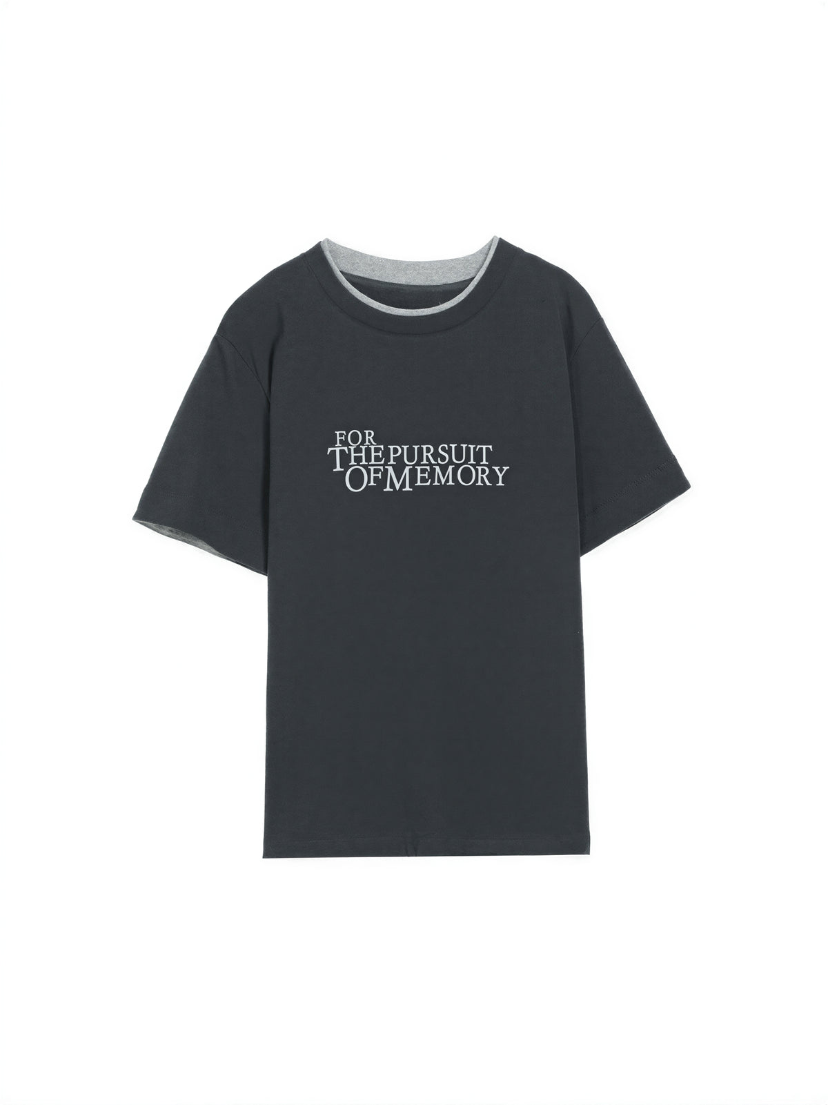 ロール配色レタリングTシャツ