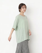 ラウンドネック ルーズ バットスリーブTシャツ