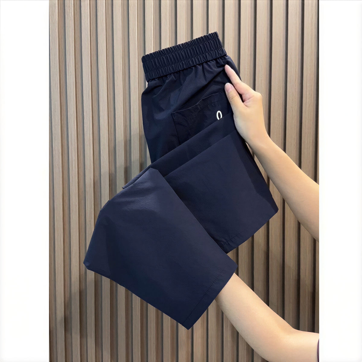 ウエストゴム ハイウエスト ストレート アンクルパンツ