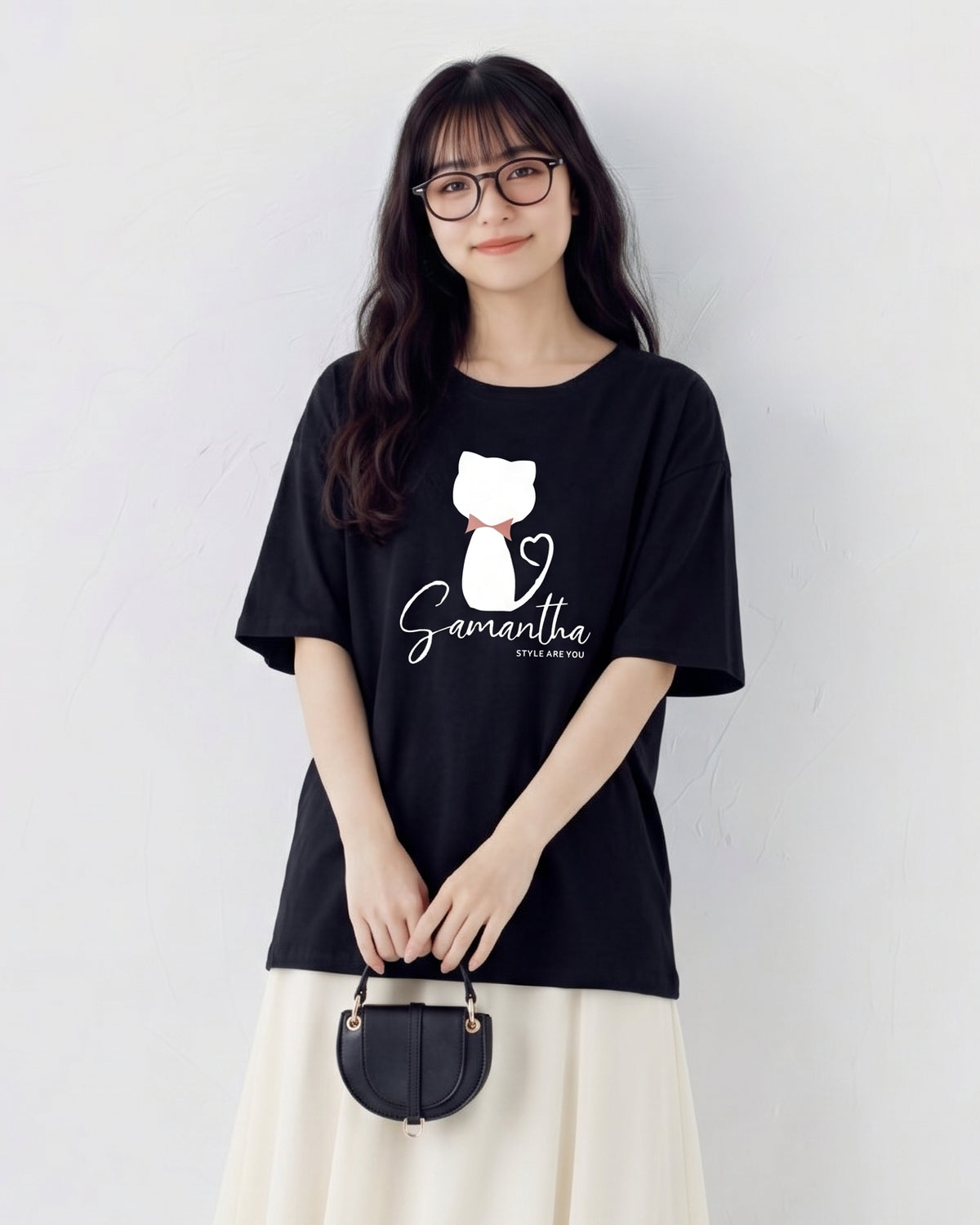 ゆったりドロップショルダー プリントTシャツ
