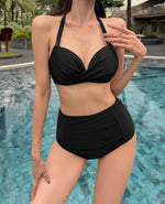 クロスギャザー 美くびれハイウエスト セパレートハイウエスト水着