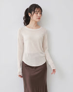 【秋新作】【全2色】S~2XL ラウンドネック スリムフィット インナー 長袖Tシャツ