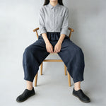 【全4色】S~5XL ウエストゴム ゆったり立体ハーレムパンツ