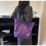 【全5色】チェック柄 軽量 編みハンドル トートバッグ