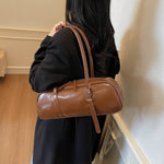 ロングショルダーストラップ 光沢アンダーアーム バゲットバッグ