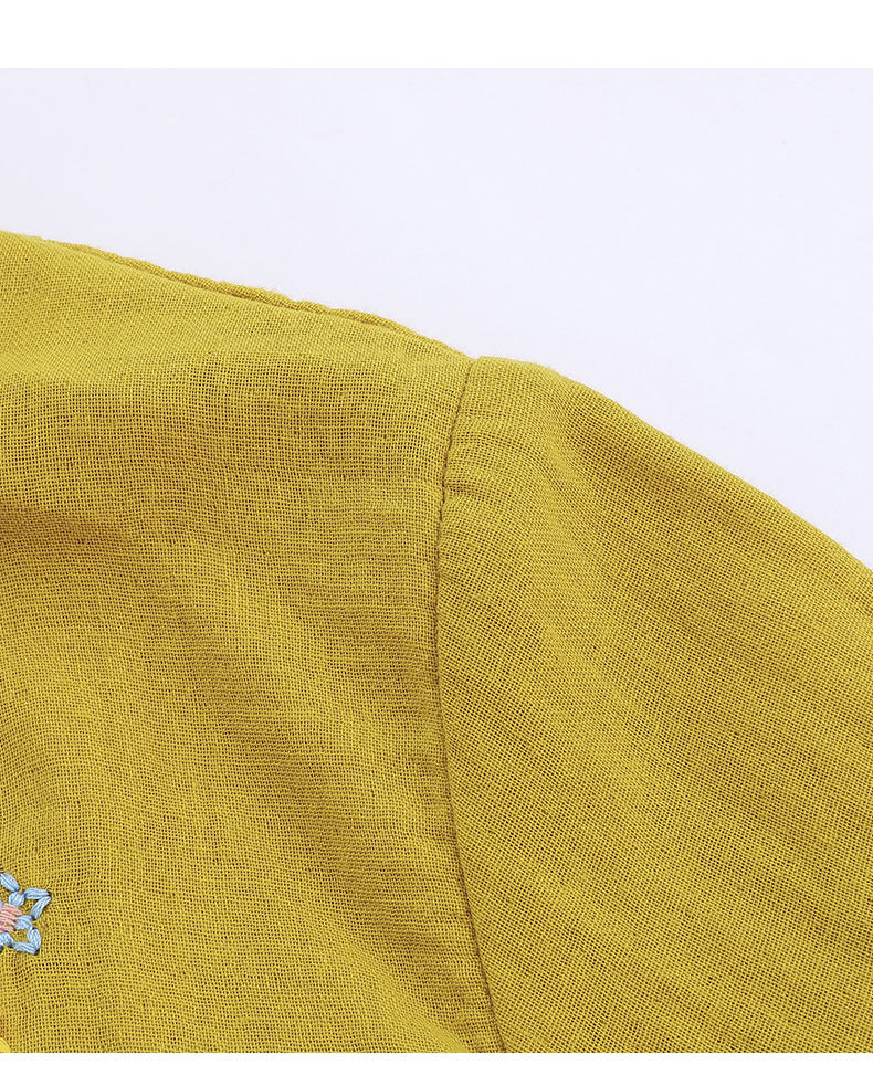 3色展開｜刺繍入り・襟付きルーズシャツ